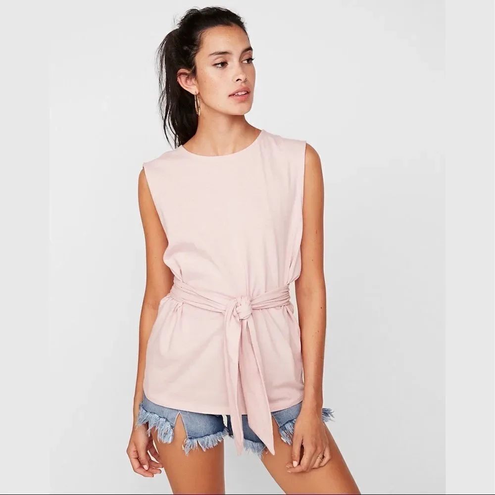 ✨2xHP✨Tie-Front Cotton Tank✨